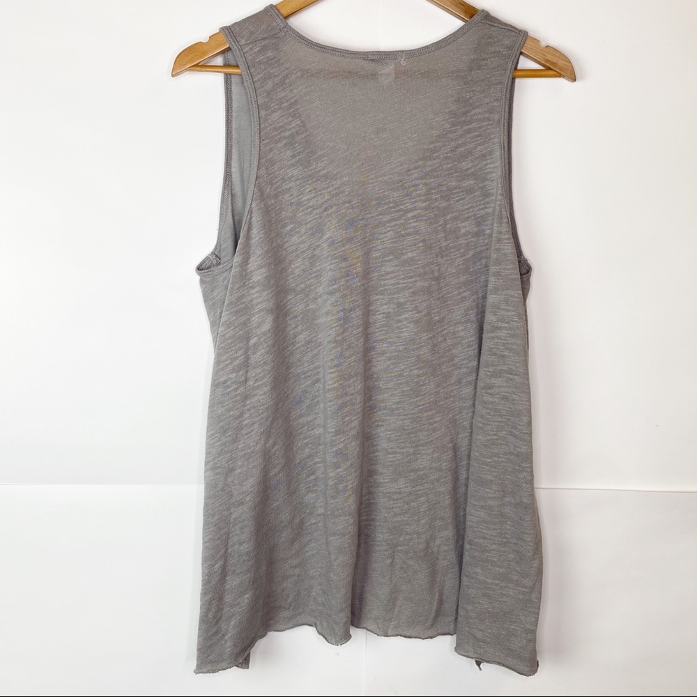 NWT BP Grey V Neck Swing Split Hem Tank - Picture 7 of 11